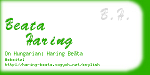 beata haring business card